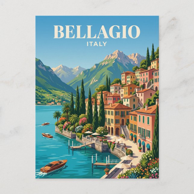 Bellagio Italien Vykort (Framsida)