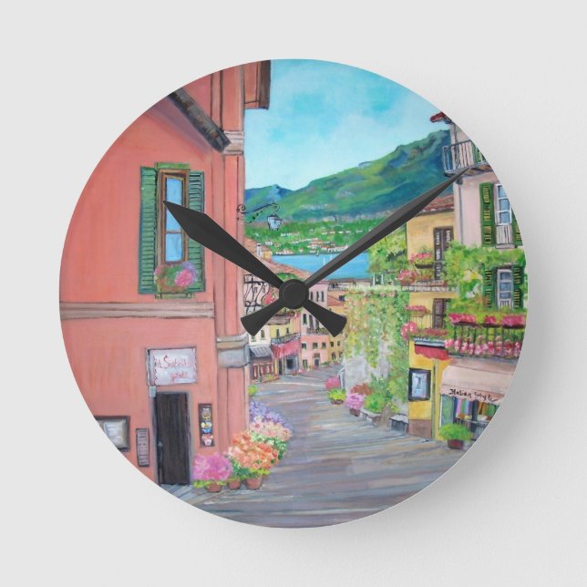 Bellagio, Italien Wall Clock Rund Klocka (Framsida)