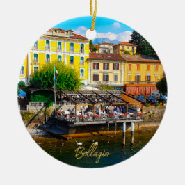 Bellagio Lombardy Lake Como Italy Waterfront Julgransprydnad Keramik