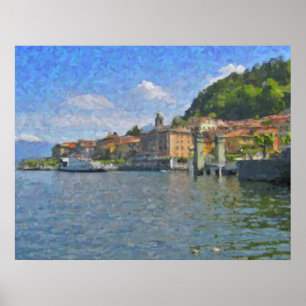Bellagio sjö Como affisch