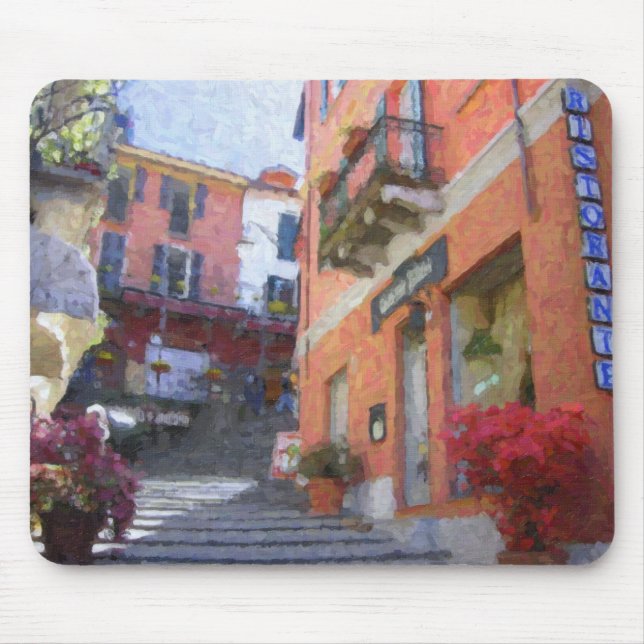 Bellagio sjö Como, italien Mousepad Musmatta (Framsidan)