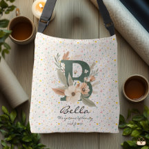 Bellas timodiga skönhet - Boho Blommigt Monogram