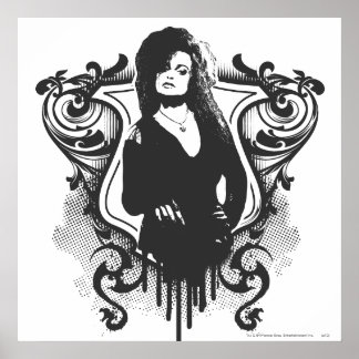 Bellatrix Lestrange mörk konstdesign Poster