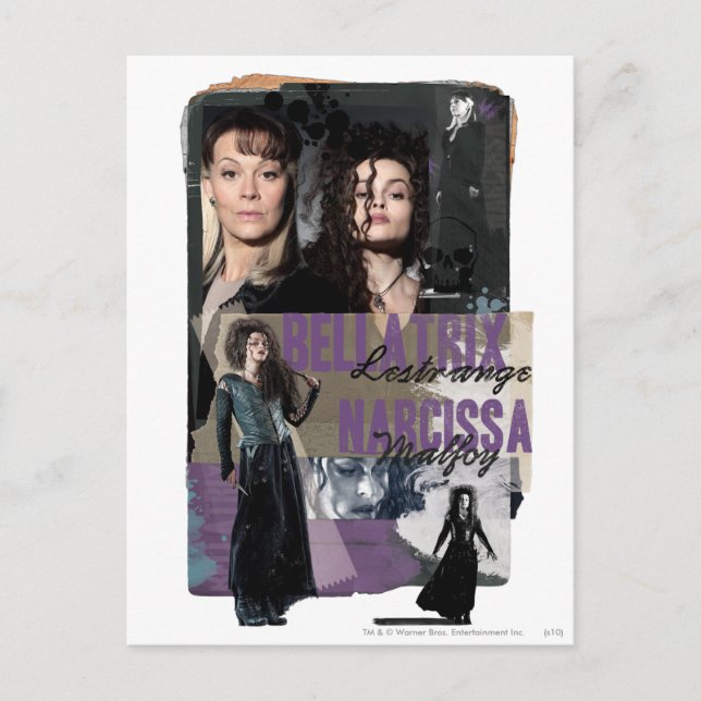 Bellatrix Lestrange och Narcissa Malfoy Vykort (Framsida)