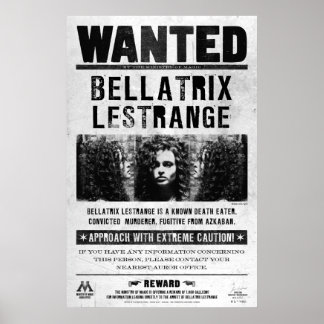 Bellatrix Lestrange önskad affisch