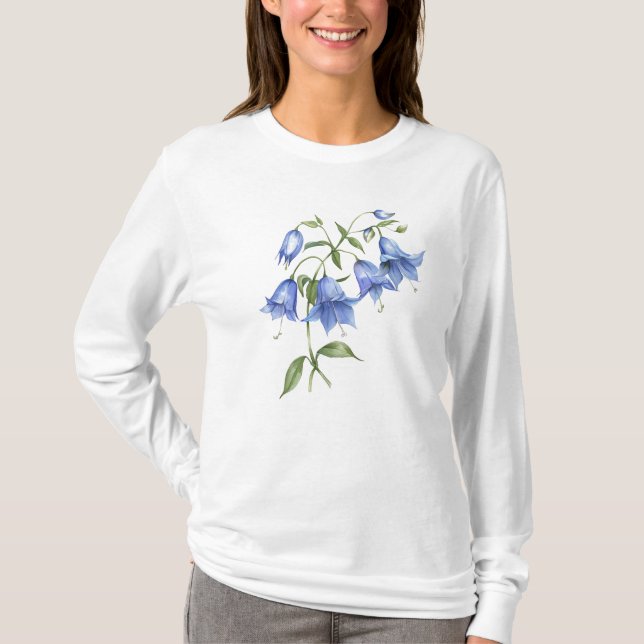 Bellblomma Blue Flower T Shirt (Framsida)