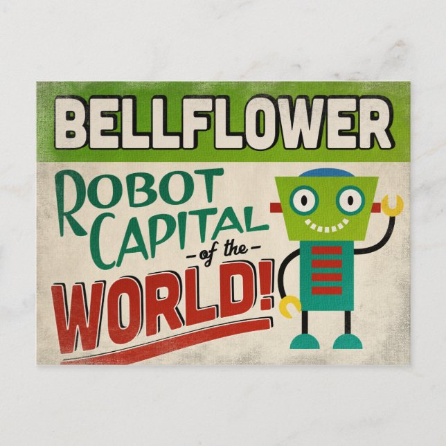 Bellblomman California Robot - Funny Vintage Vykort (Framsida)