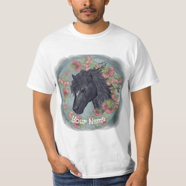 BellblommBlack Horse T-Shirt (Framsida)