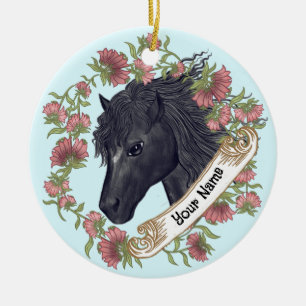 Bellblomme Black Horse ornament