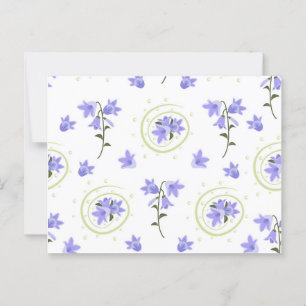 Bellblommor sömlös mönster vykort