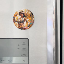 Belldansfärgade runda magneter