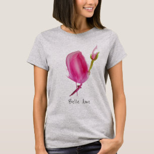 Belle Ame Bevackra slogan med Rosa Flower T Shirt