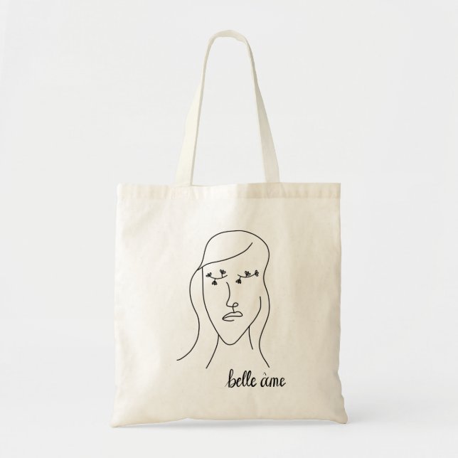 Belle Âme Minimalistic Tote Tygkasse (Framsidan)