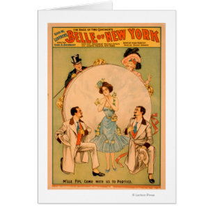 "Belle av New York" musikalisk Theatreaffisch Hälsningskort
