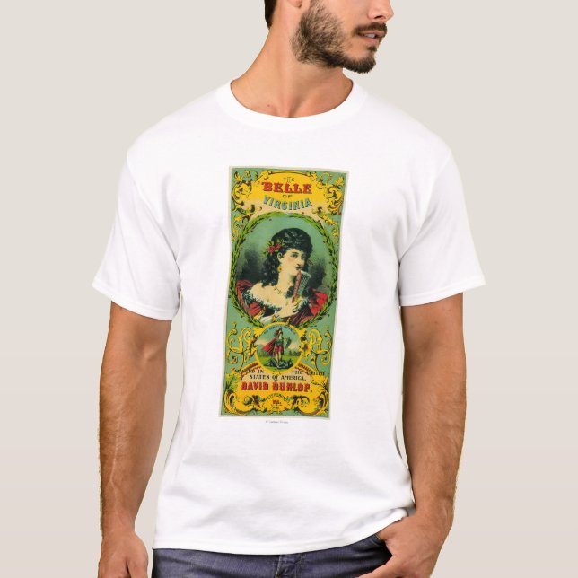 Belle av Virginia tobak LabelPetersburg, VA Tee Shirt (Framsida)