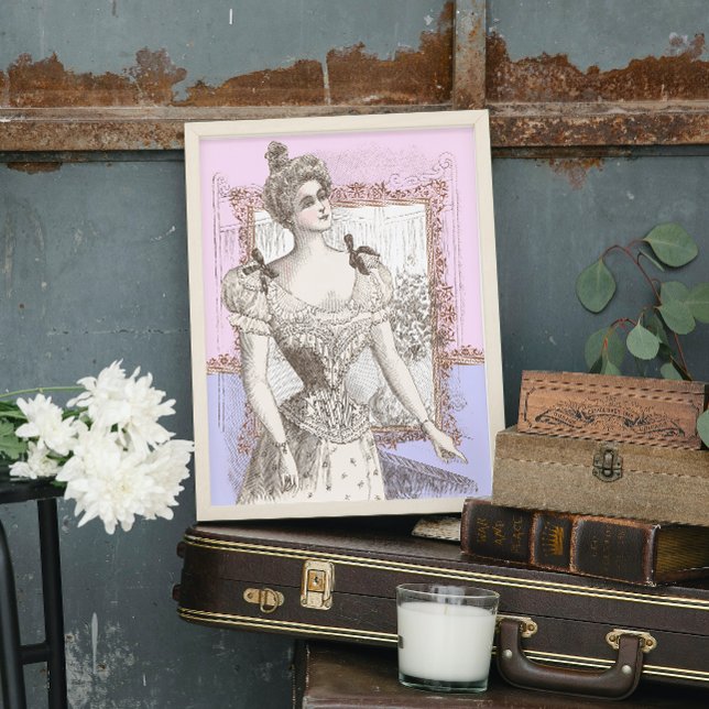 Belle Epoque Beauty Lacy Corset Dressing Room Poster (Skapare uppladdad)