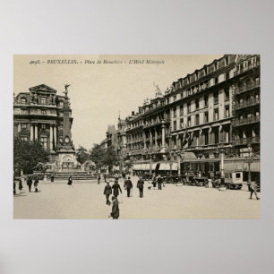 Belle Epoque Bryssel Ställe De Brouckere Poster