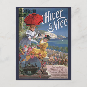 Belle Epoque Nicefördraget Vinterreseaffär Vykort