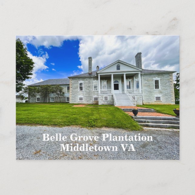 Belle Grove Plantation Middletown VA Vykort (Framsida)