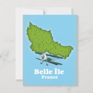 Belle Île Frankrike karta