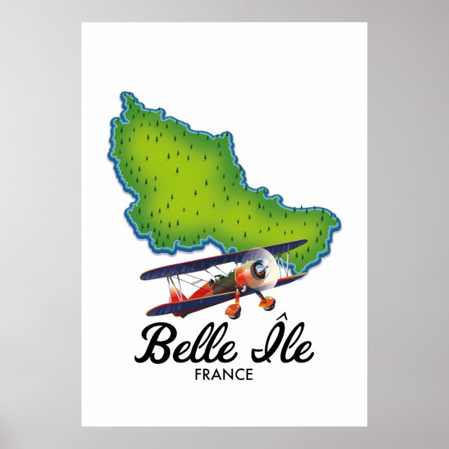 Belle Île Fransk-reseaffisch Poster (Framsidan)