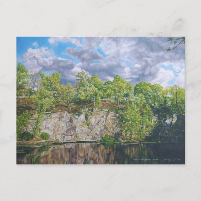 Belle Island Quarry-damm Vykort (Framsida)
