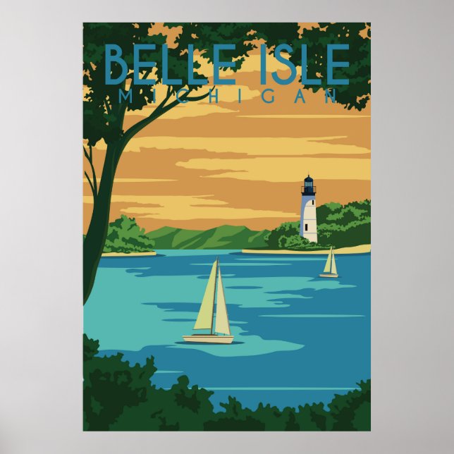 Belle Isle Michigan Poster (Framsidan)