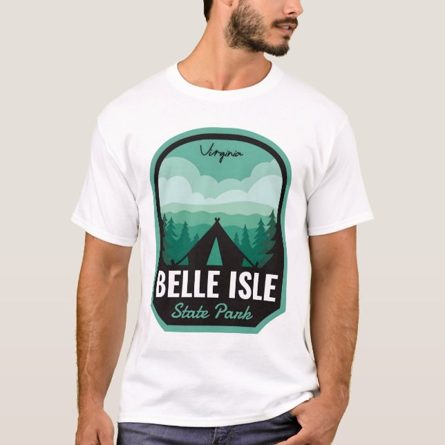 Belle Isle State Park VA Camping T Shirt (Framsida)