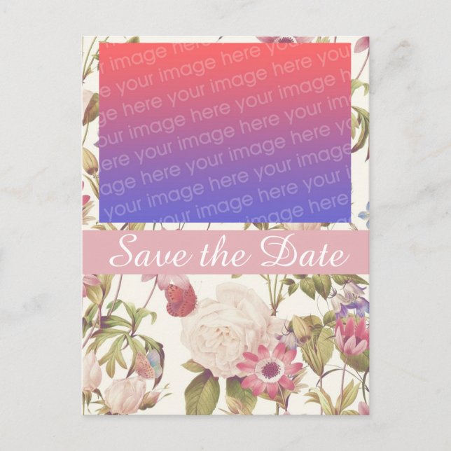 Belle Jardin Save the Date  Postkort Vykort (Framsida)