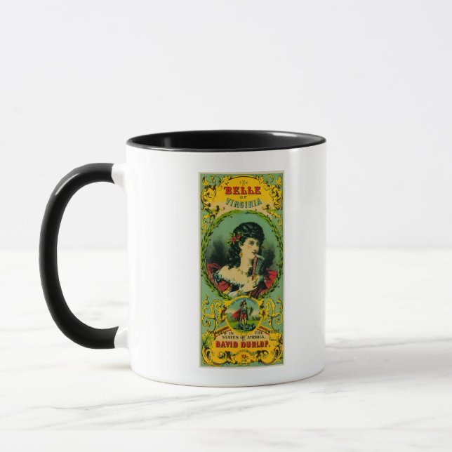Belle of Virginia Tobacco LabelPetersburg, VA Mugg (Vänster)