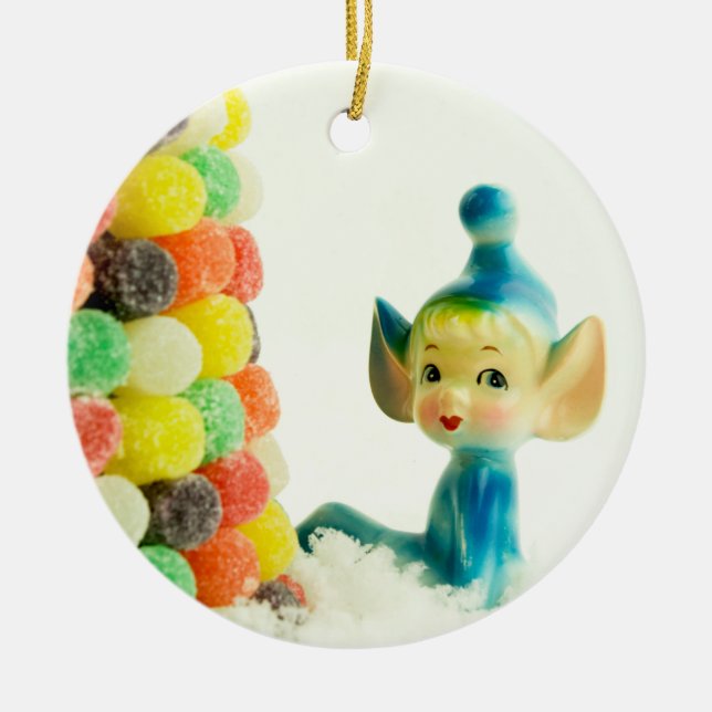 Belle Pixieälva Julgransprydnad Keramik (Framsidan)