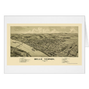 Belle Vernon, panorama- karta för PA - 1902 Hälsningskort