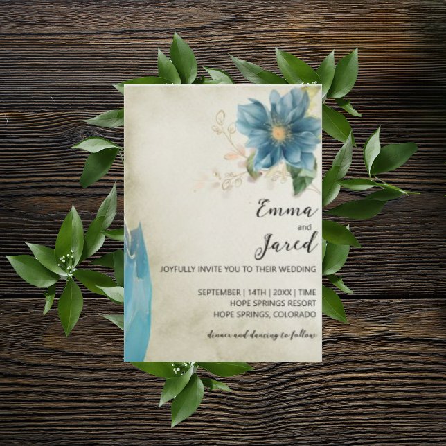 Belle Watercolor bröllopsinbjudan Inbjudningar (Skapare uppladdad)