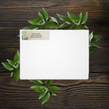 Belle Watercolor Return Adress-etikett