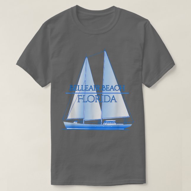 Belleair Beach Florida Coastal Nautical Sailing Sa T Shirt (Design framsida)