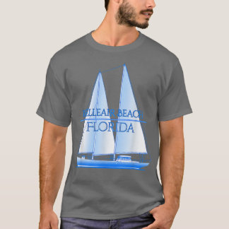 Belleair Beach Florida Coastal Nautical Sailing Sa T Shirt
