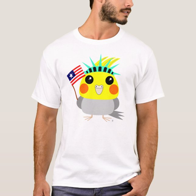 BelleBelle cockatielUSA amerikan T Shirt (Framsida)