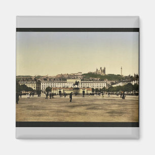 Bellecour ställe, Lyons, frankrikevintage Magnet