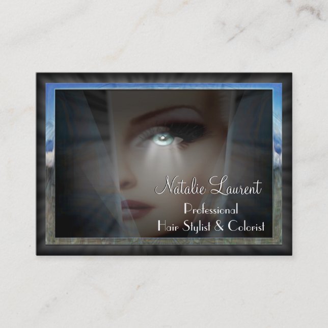 BelleDame Unik Hairstylist Salong Professionell Visitkort (Framsida)