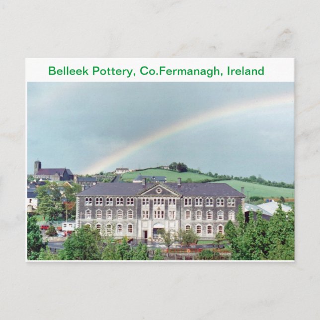 Belleek Pottery, Belleek ,Co.Fermanagh, Irland Vykort (Framsida)
