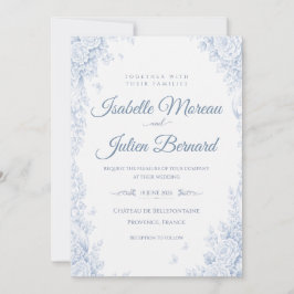 Bellefontaine – French Blue Wedding Inbjudningar