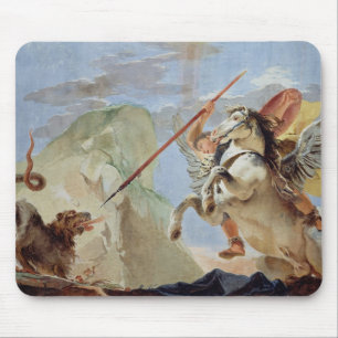 Bellerophon och att rida Pegasus som dräpar Musmatta