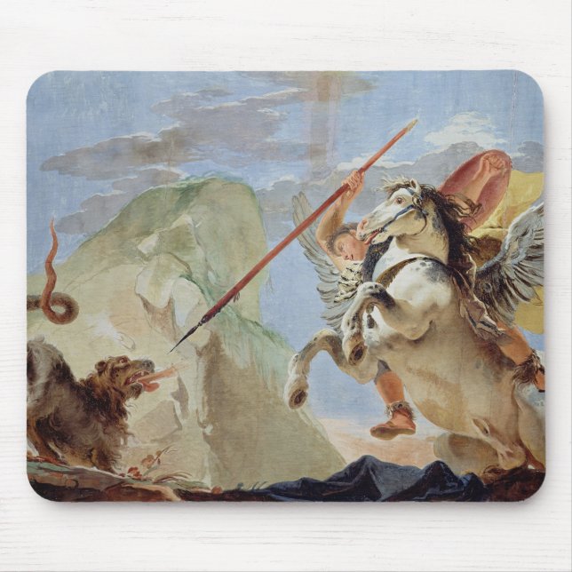 Bellerophon och att rida Pegasus som dräpar Musmatta (Framsidan)