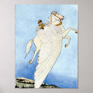 Bellerophon och Pegasus Poster