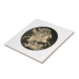 Bellerophon on Pegasus Kakelplatta