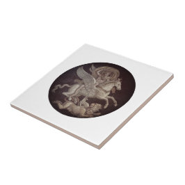 Bellerophon on Pegasus Kakelplatta