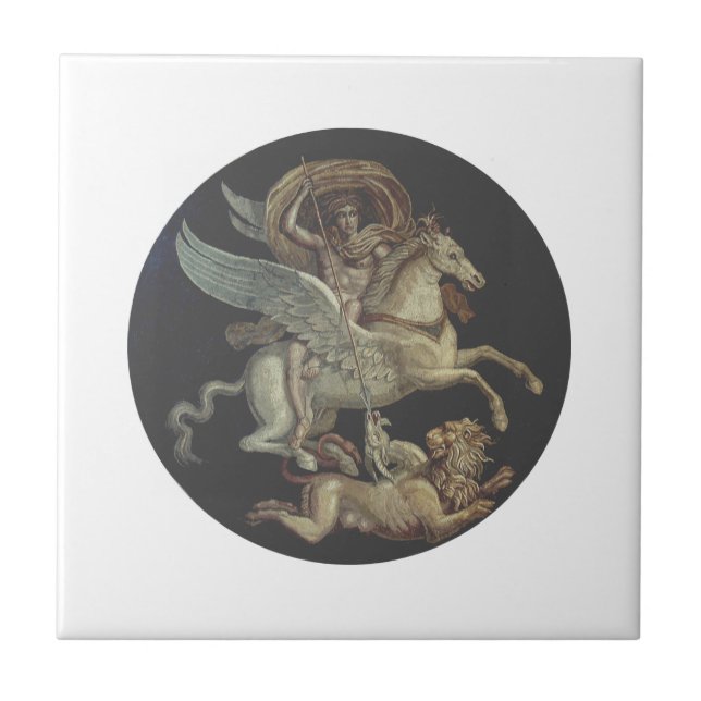 Bellerophon on Pegasus Kakelplatta (Framsidan)