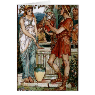 Bellerophon på fontänen hälsningskort