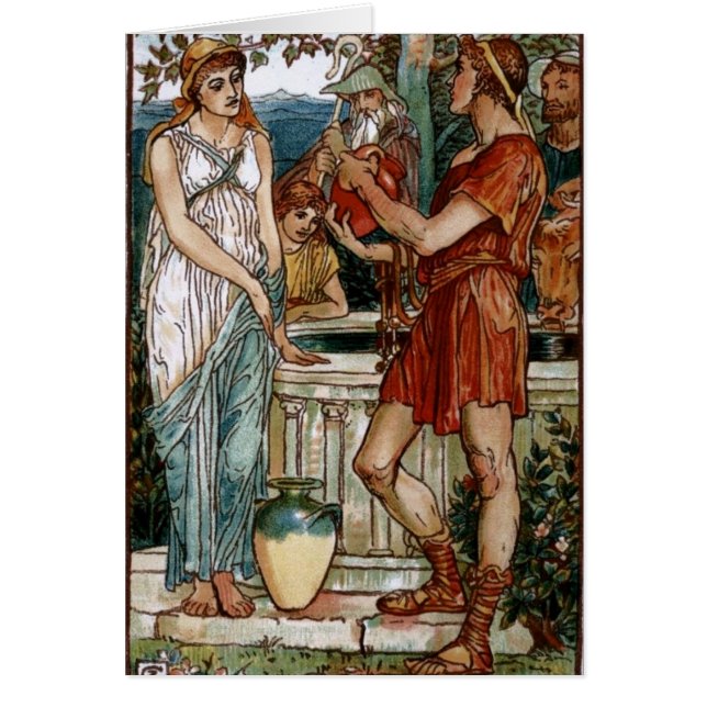 Bellerophon på fontänen hälsningskort (Framsidan)