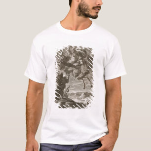 Bellerophon slåss chimären, 1731 (gravyr) t shirt